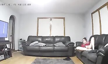 Voluptuous Nanny Caught Masturbating on Webcam