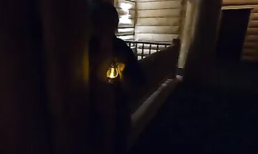 POV: Curvy MILF Deepthroats Two Dicks Outdoors