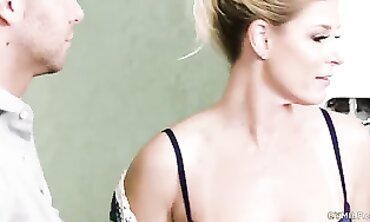Blonde MILF Teacher Gets Pounded in the Spa by Her Son-in-Law