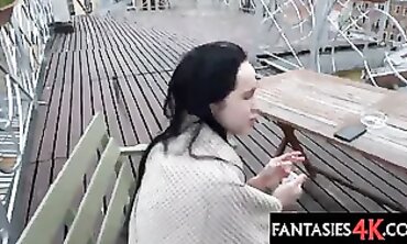 Stepbrother Fucks Brunette Stepsister in the Shower