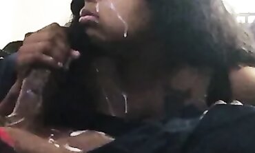 Latina Amateur Gets Faced With Cum After Blowjob And Handjob