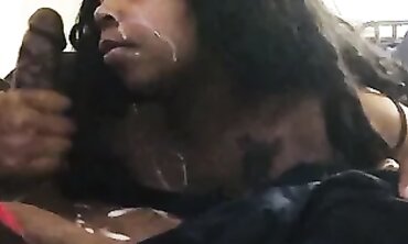 Latina Amateur Gets Faced With Cum After Blowjob And Handjob