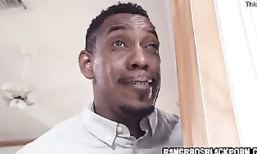 Ebony Stepdaughter Catches Stepdad Jerking Off