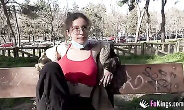 Eighteen-Year-Old Brunette Enjoys Outdoor Blowjobs and Public Sex