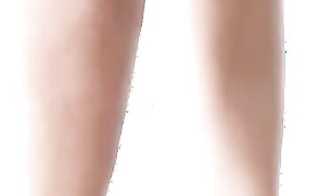 Skinny Asian Shemale in Lingerie Gets a Massive Cumshot