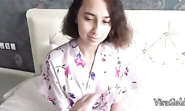 Skinny Stepdaughter-in-Law Gets Pounded and Creampie on Her Ass