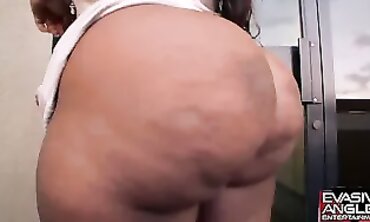 Ebony BBW Mz. Rump Takes Deep Hardcore from Her Friend