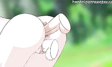 Hinata Takes Two Toys in a Naughty Hentai Session