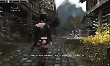 Skyrim Street Silly: POV Public Creampie