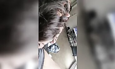 Ebony Milf Takes a Deep Throat Blowjob and Handjob