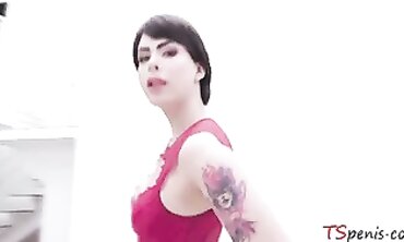 Tattooed Trans Woman With Big Tits And Cock Solo Hardcore