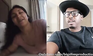 Podcast Host Rides Latina Caller's Big Ass