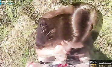 POV: Russian Babe Flashes and Fucks in the Woods