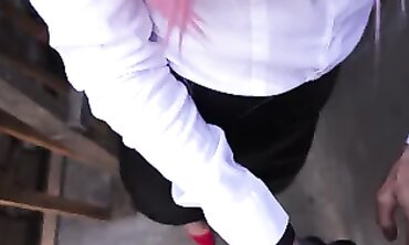 Step-Mom and Stepson Enjoy an Outdoor Anal and Blowjob Session