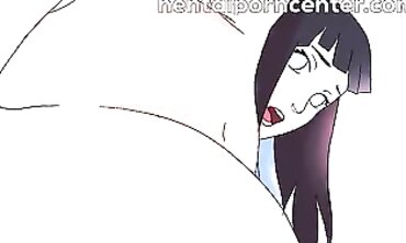 Real Rod Anal Sex with Hinata in the Caboose