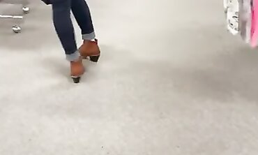 Blonde MILF Secretly Uses Remote-Controlled Vibrator While Shopping
