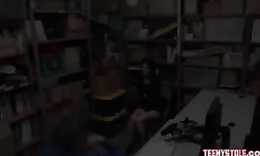 Dark-Haired Teen Shoplifter Gets Roughed Up By Officer