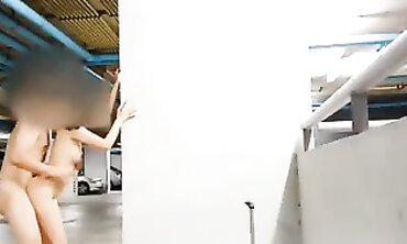 Asian Outdoor Sex in a Parking Lot