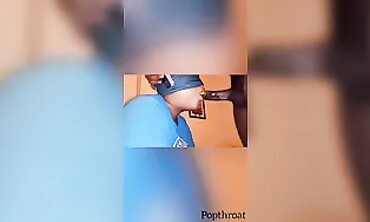 Ebony BBW Milf Gets Deepthroated by BBC in Amateur Hardcore Sex