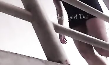 Asian Girl Gets Pounded on the Terrace
