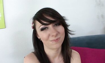 Whorey Black-Haired Gets Her Smoothly-Shaven Vagina Boned By A Giant Milky Beefstick two