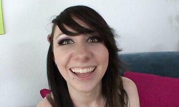 Whorey Black-Haired Gets Her Smoothly-Shaven Vagina Boned By A Giant Milky Beefstick two