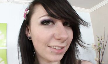 Whorey Black-Haired Gets Her Smoothly-Shaven Vagina Boned By A Giant Milky Beefstick two