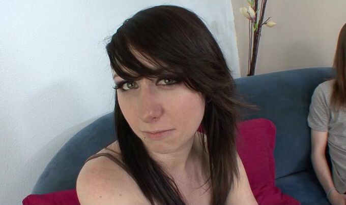 Whorey Black-Haired Gets Her Smoothly-Shaven Vagina Boned By A Giant Milky Beefstick two