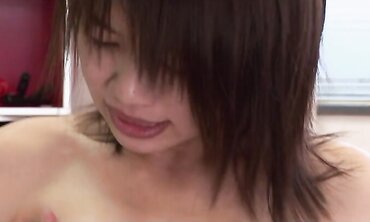 Brief haired Japanese dark-haired Rika Kitano luvs bf sixty nine two