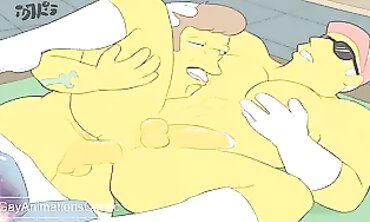 Snake and Duff Fellow in Rough Animated DP Action