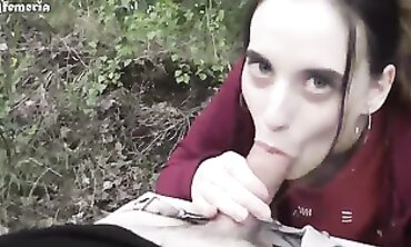 POV: Girlfriend Gives Me a Deepthroat Blowjob in the Woods