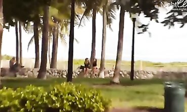 Miami Beach Teens: Small Tits Blowjob & Cum Swallowing
