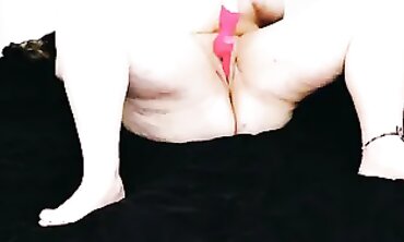 Gothic BBW Joy Plays with Her Pink Slit