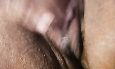 Close-Up Licking of a Hairy Mature BBW Pussy