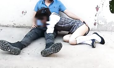 Petite Latina Student Takes Outdoor Blowjob From Schoolmate