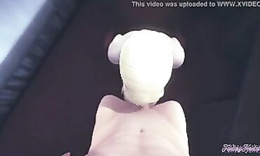 POV Annie Cosplay Blowjob and Handjob with Creampie