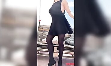 Sunny Day Rides a Huge Dick in Panties for TikTok Challenge