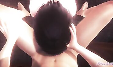 3D Hentai: Hinata Cosplay Gets Head and Titsucked