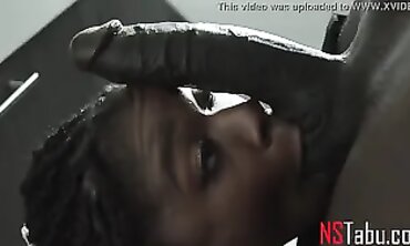 Ebony MILF Stepdaughter Takes Daddy's Big Dick While Cougar Is Away