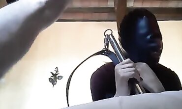 Laura On Heels Bound, Masked and Deepthroated