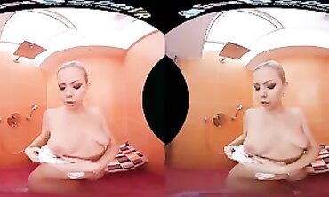 Caught in the Bathroom: Blonde POV Blowjob