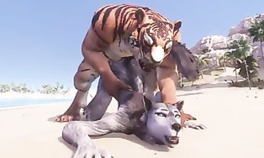 Mischievous Life: Furry Cub and Tiger Wild Anal Adventure