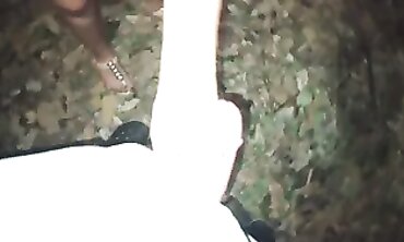 POV Amateur Gets Anal Fucked in the Bushes