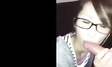 Japanese MILF Gives a Deepthroat Blowjob and Takes a Cumshot