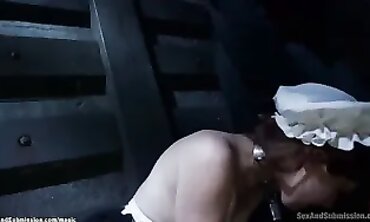 Redhead with Huge Tits Gets Rough Bondage Sex