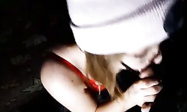 Red In Crimson Panties Gets A POV Blowjob And Fuck