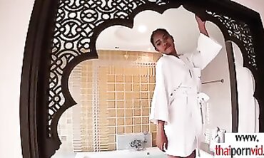 Petite Thai Teen Gets Banged in the Bath by Big Cock