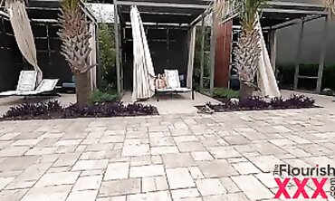 Ally Cooper POV: Poolside Blowjob & Interracial Sex