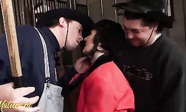 Mature Granny Takes Two Studs For Her First Threesome