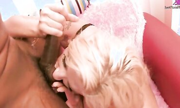 Busty Blonde Babe Gets Her Pussy Pounded with a Massive Black Cock